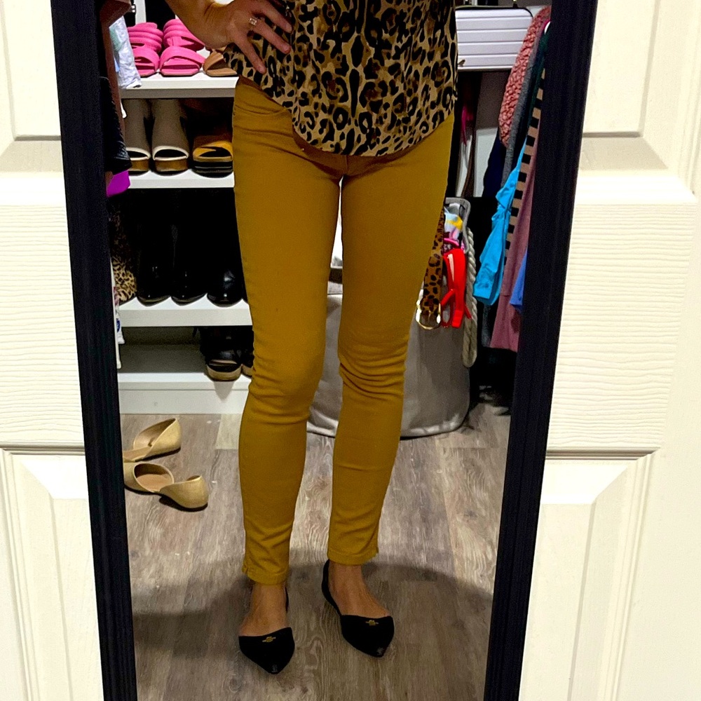 Gold colored jeans from DL1961. A beautiful color but I have too many DL jeans!